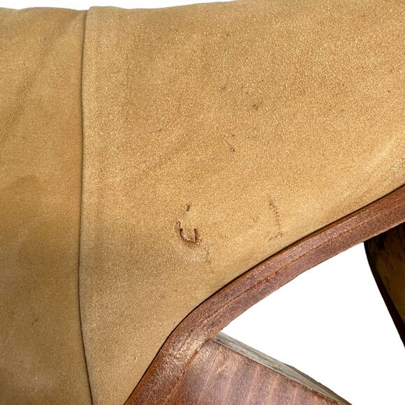 Nisolo Women's Boots US 7.5 Dari Heeled Ankle Booties Tan Leather Suede Back Zip - Picture 9 of 16